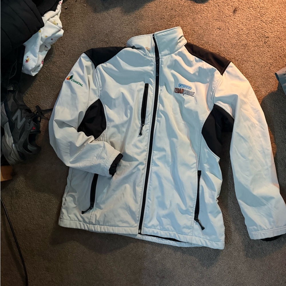 Columbia Men's Black and White Bomber Jacket